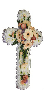 Peach Cross funerals Flowers